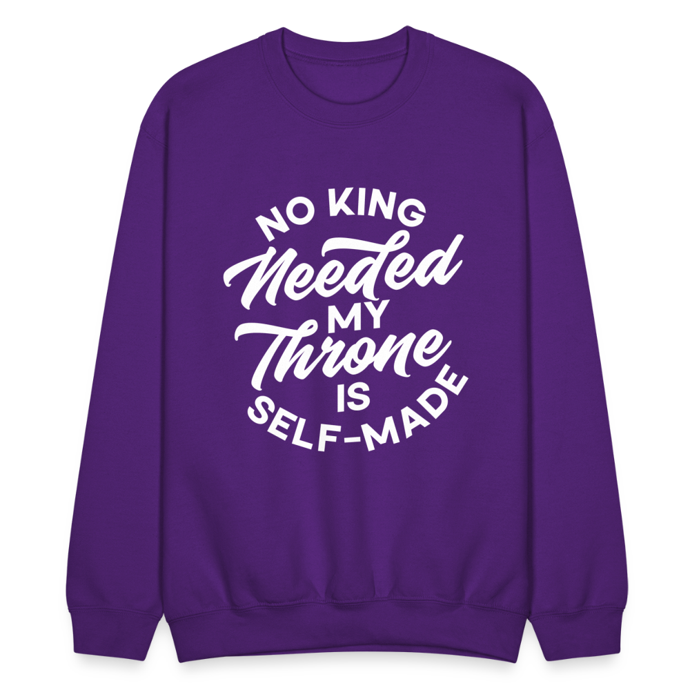 No king needed my throne is self-made. - purple