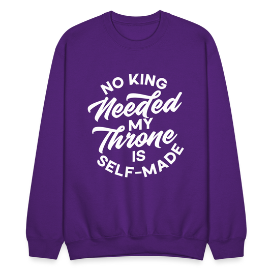 No king needed my throne is self-made. - purple